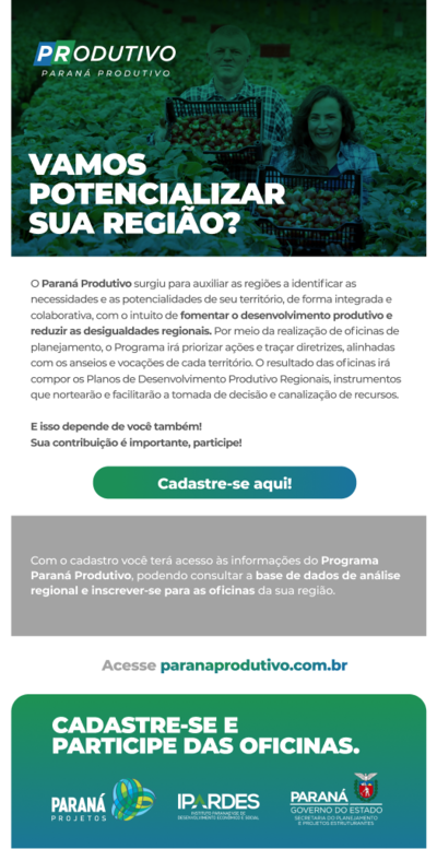 Após oficina, PR Produtivo deve priorizar investimentos